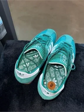adidas | Shoes | Adidas Womens Teal Green And White Retro Sneakers ...